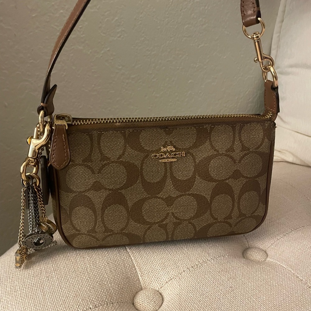 Coach Brown Signature Canvas Nolita bag